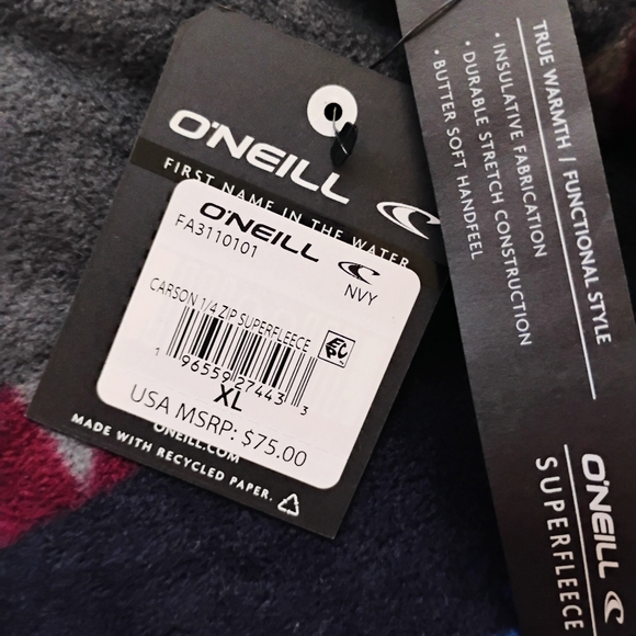 O'Neill NEW Carson Quarter Zip SuperFleece Jacket - Picture 12 of 12